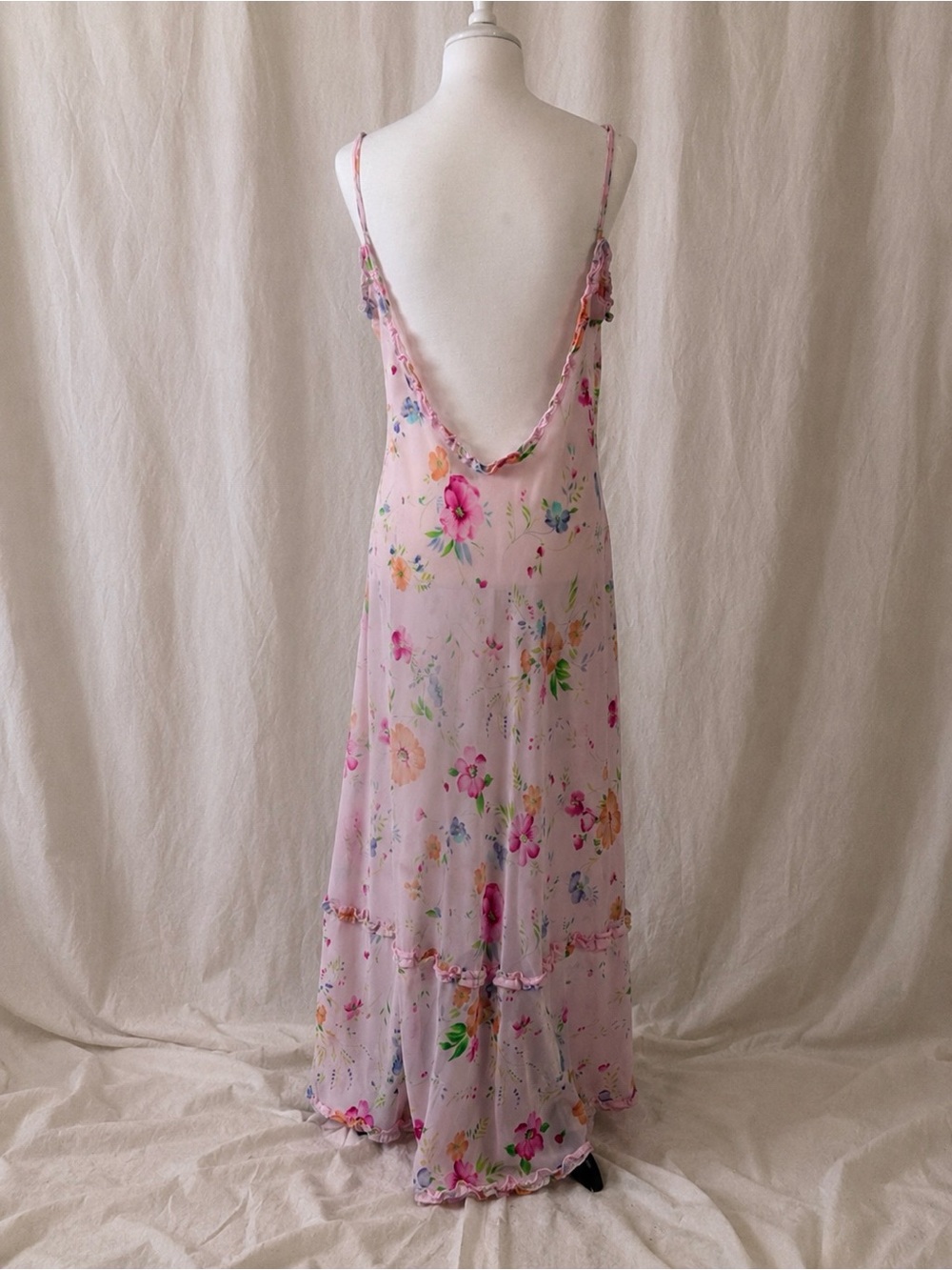 Vintage Victoria's Secret Sheer Floral Maxi Dress - Picture 4 of 7